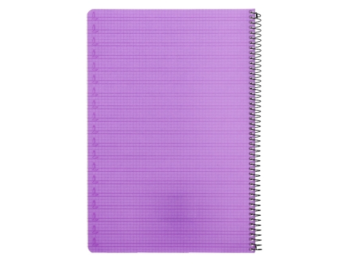 Cuaderno espiral Liderpapel folio pautaguia tapa plastico 80h 75gr cuadro pautado 4mm 06555, imagen 4 mini