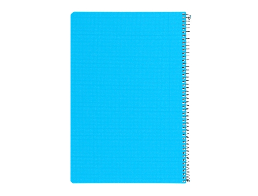 Cuaderno espiral Liderpapel folio pautaguia tapa plastico 80h 75gr cuadro pautado 3mm 06753, imagen 3 mini