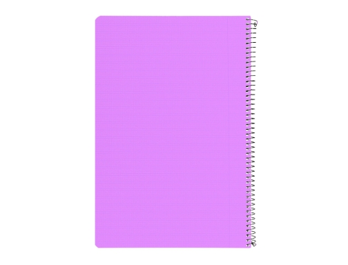 Cuaderno espiral Liderpapel folio pautaguia tapa plastico 80h 75gr cuadro pautado 3mm 06756, imagen 3 mini