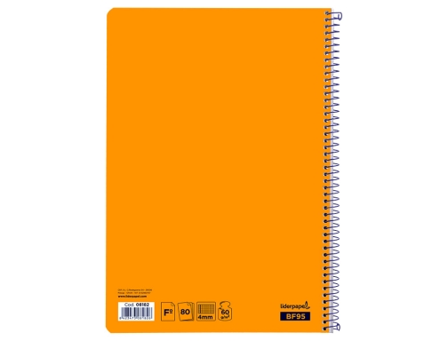 Cuaderno espiral Liderpapel folio smart tapa blanda 80h 60gr cuadro 4mm con 08182, imagen 4 mini