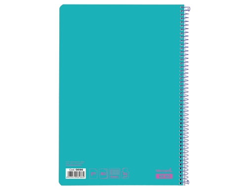 Cuaderno espiral Liderpapel folio smart tapa blanda 80h 60gr cuadro 4mm con 08186, imagen 4 mini