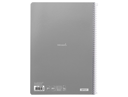 Cuaderno Espiral Liderpapel Folio Smart Tapa Blanda 80h 60gr Cuadro 6mm Con 08196, imagen 5 mini