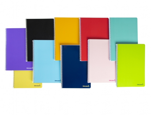 Cuaderno espiral Liderpapel folio smart tapa blanda 80h 60gr milimetrado 2mm colores 08242, imagen 2 mini