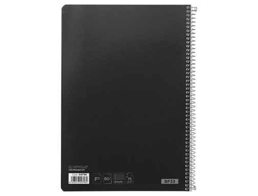 Cuaderno espiral Liderpapel folio witty tapa dura 80h 75gr cuadro 4mm con 09796, imagen 4 mini