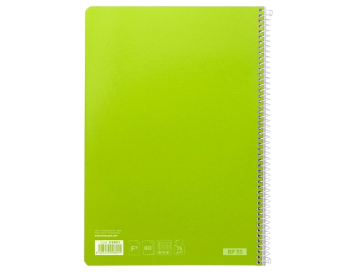 Cuaderno espiral Liderpapel folio witty tapa dura 80h 75gr cuadro 4mm con 09801, imagen 4 mini