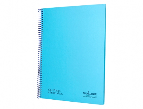 Cuaderno espiral Navigator A4 tapa dura 80h 80gr horizontal con margen azul NA40, imagen 4 mini