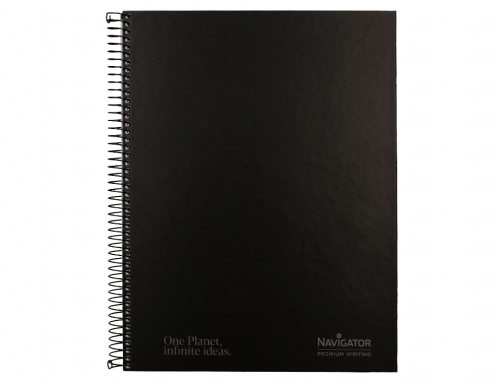 Cuaderno espiral Navigator A4 tapa dura 80h 80gr horizontal con margen negro NA41, imagen 3 mini