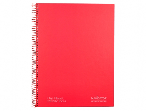 Cuaderno espiral Navigator A4 tapa dura 80h 80gr horizontal con margen rojo NA42, imagen 3 mini