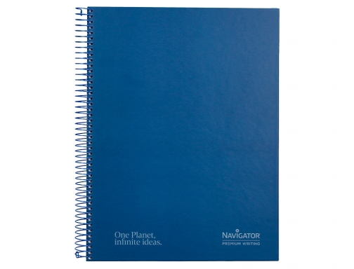 Cuaderno espiral Navigator A4 tapa dura 80h 80gr horizontal con margen azul NA43, imagen 3 mini