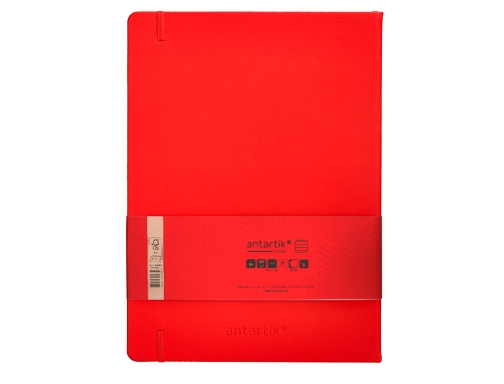 Cuaderno con gomilla Antartik notes tapa dura A4 hojas rayas rojo 100 TW27, imagen 2 mini