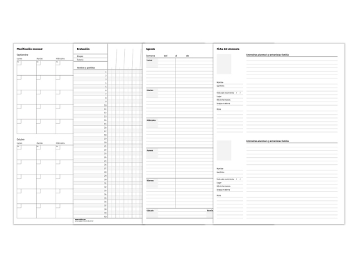 Cuaderno triplex Additio plan de curso evaluacion agenda plan semanal y tutorias P192, imagen 5 mini