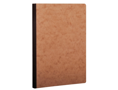Libreta agebag tapa cartulina lomo cosido rayado horizontal 96 hojas color havana Clairefontaine 79546C, imagen 2 mini