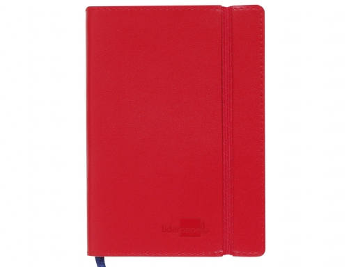 Libreta indice Liderpapel similpiel A7 120 hojas 70g m2 color rojo 37498, imagen 2 mini