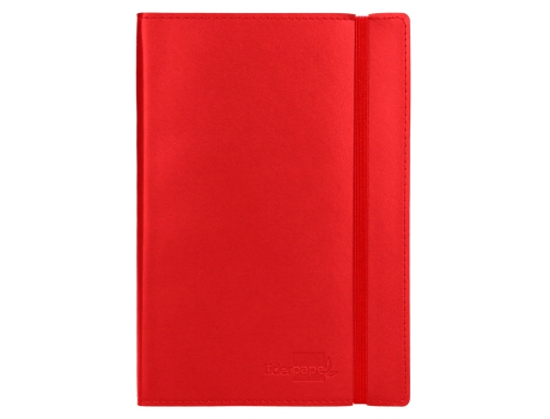 Libreta indice Liderpapel similpiel A7 120 hojas 70g m2 color rojo 37498, imagen 3 mini