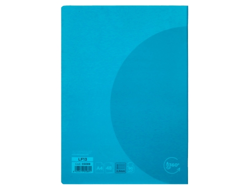 Libreta Liderpapel 360 tapa de plastico A4 48 hojas 90g m2 pauta 05089, imagen 5 mini