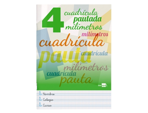 Libreta Liderpapel pautaguia tapa carton 32 hojas Din A4 70 gr cuadriculado 08566, imagen 3 mini