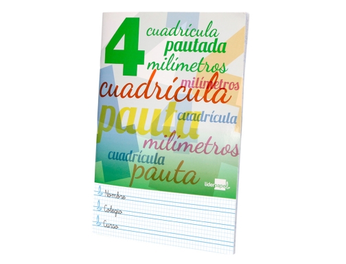 Libreta Liderpapel pautaguia tapa carton 32 hojas Din A4 70 gr cuadriculado 08566, imagen 5 mini