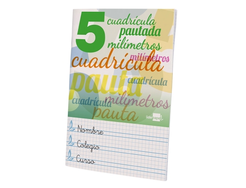 Libreta Liderpapel pautaguia tapa carton 32 hojas Din A5 70 g cuadriculado 51709, imagen 5 mini