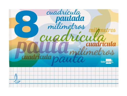 Libreta Liderpapel pautaguia tapa carton 32 hojas Din A5 cuadriculado pautado 8mm 57781, imagen 3 mini