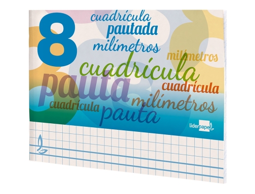 Libreta Liderpapel pautaguia tapa carton 32 hojas Din A5 cuadriculado pautado 8mm 57781, imagen 5 mini