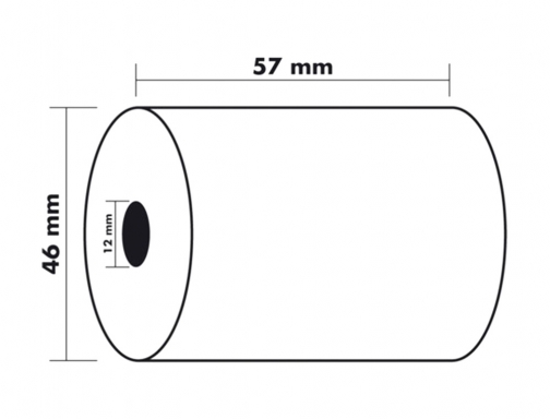 Rollo sumadora Exacompta safe contact termico 57 mm x 46 mm 55 40905E, imagen 5 mini