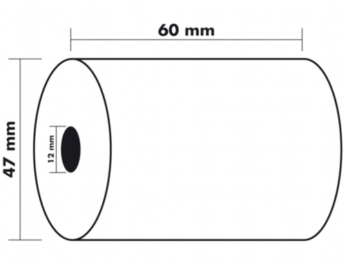 Rollo sumadora Exacompta termico 60 mm x 47 mm 55 g m2 40902E, imagen 5 mini