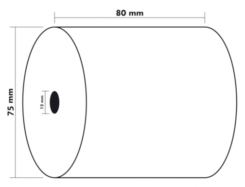 Rollo sumadora Exacompta termico 80 mm x 80 mm 44 g m2 44829E, imagen 5 mini