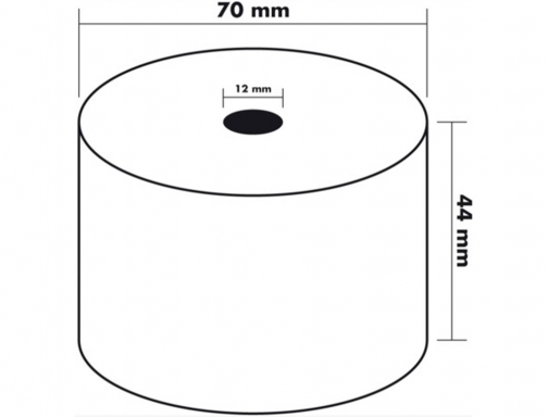 Rollo sumadora Q-connect electro 44 mm ancho x 70 mm diametro sin 2356, imagen 5 mini