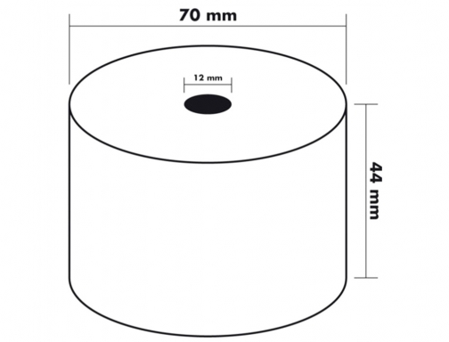 Rollo sumadora termico Q-connect 44 mm ancho x 70 mm diametro sin 2364 KF00856, imagen 5 mini