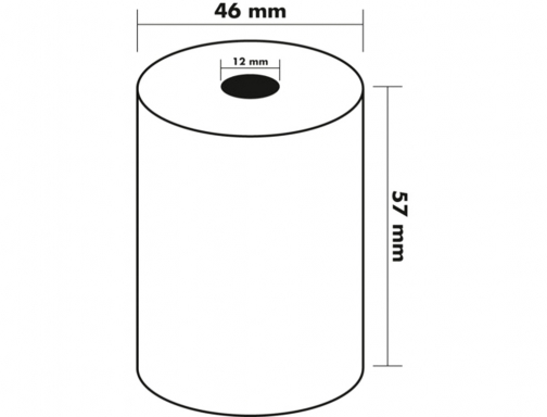 Rollo sumadora termico Q-connect 57 mm ancho x 47mm diametro para maquinas 2355 KF00855, imagen 5 mini