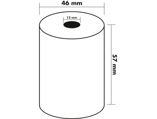 Rollo sumadora termico Q-connect 57 mm ancho x 47mm diametro para maquinas 2355 KF00855, imagen 5 mini