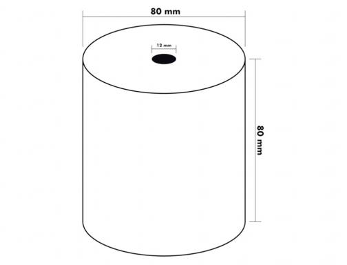 Rollo sumadora termico Q-connect 80 mm ancho x 80 mm diametro sin 2365 KF02099, imagen 5 mini