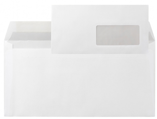 Sobre Liderpapel n.3 blanco Din americano ventana derecha 110x220mm tira de silicona 31916, imagen 2 mini