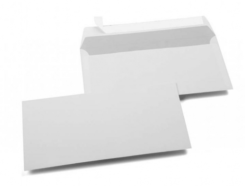 Sobre Liderpapel n 5 blanco americano 115x225 mm tira de silicona paquete 58640, imagen 3 mini