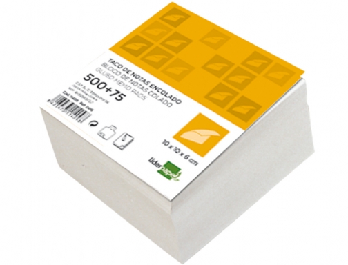 Taco papel Liderpapel encolado 100x100x60 mm blanco 80 gr 11409, imagen 3 mini