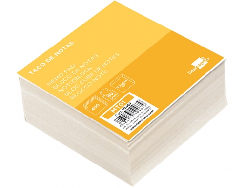Taco papel Liderpapel sin encolar 95x90x40 mm blanco 80 gr 10467, imagen 3 mini