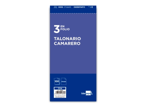 Talonario Liderpapel camarero 3 f original t114 11653, imagen 2 mini