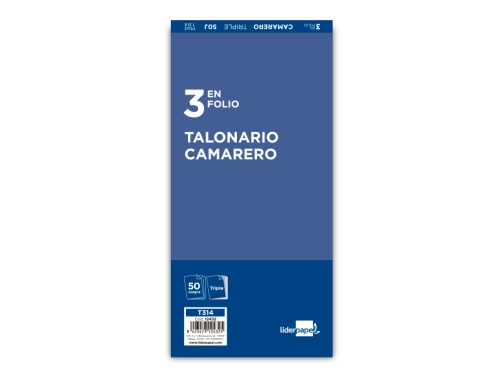 Talonario Liderpapel camarero 3 f original y 2 copias t314 12432, imagen 2 mini