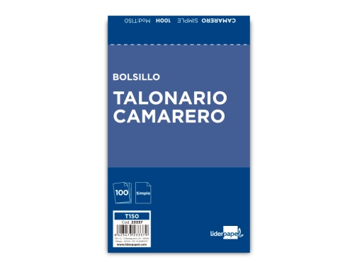 Talonario Liderpapel camarero bolsillo original t150 23337, imagen 2 mini