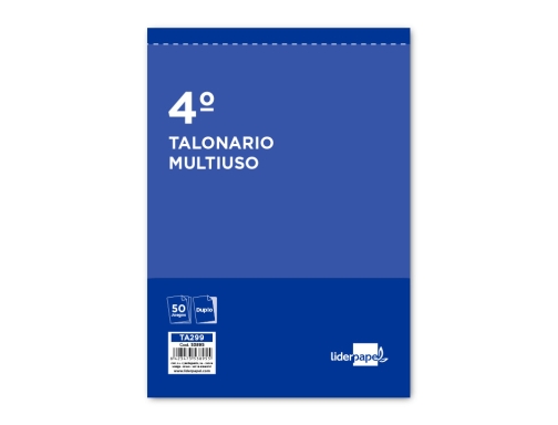 Talonario Liderpapel multiusos cuarto original y copia t299 53895, imagen 2 mini