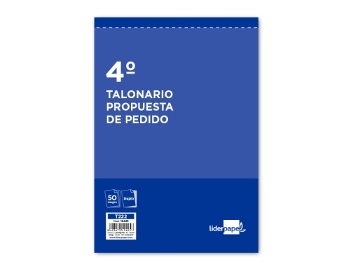 Talonario Liderpapel pedidos cuarto original y copia t222 12425, imagen 2 mini