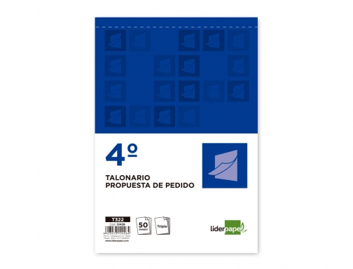 Talonario Liderpapel pedidos cuarto original y 2 copias t322 12426, imagen 2 mini