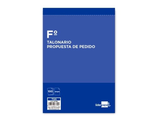 Talonario Liderpapel pedidos folio original 125 07790, imagen 2 mini