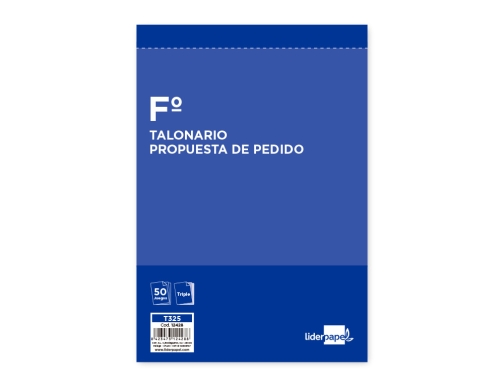 Talonario Liderpapel pedidos folio original y 2 copias t325 12428, imagen 2 mini