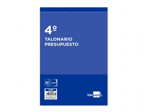 Talonario Liderpapel presupuesto cuarto original y copia t230 18185, imagen 2 mini