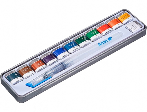Acuarela Artist start caja metal 12 colores surtidos + pincel rellenable 431015700, imagen 3 mini