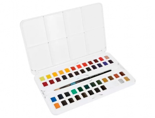 Acuarela Daler rowney aquafine caja de metal de 48 colores surtidos con D131900201, imagen 3 mini