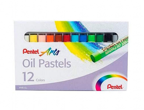 Lapices Pentel oil pastel caja de 12 colores surtidos PHN12, imagen 2 mini