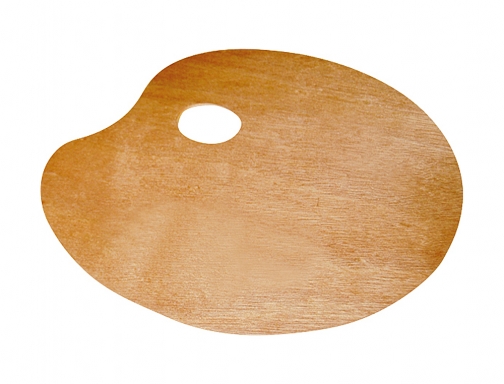 Paleta madera lidercolor ovalada tamao 20x30 cm grosor 0,3 cm zurdos Liderpapel 43012, imagen 2 mini