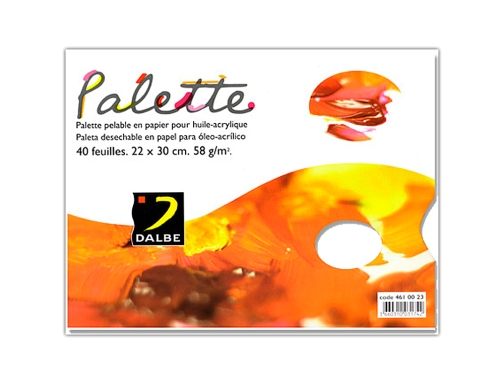 Paleta papel Dalbe desechable Din A4 40 hojas 60 gr A15311, imagen 2 mini